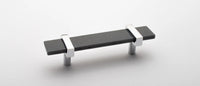 Adjustable 5.5'' Slate Gray Pull with Polished Chrome Base P-1902-5.5-PC