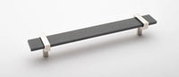 Adjustable 9'' Slate Gray Pull with Polished Nickel Base P-1902-9-PN