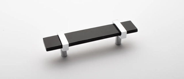 Adjustable 5.5'' Black Pull with Polished Chrome Base P-1903-5.5-PC