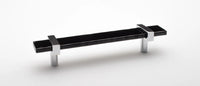 Adjustable 7'' Black Pull with Polished Chrome Base P-1903-7-PC