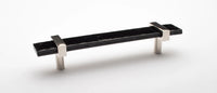 Adjustable 7'' Black Pull with Polished Nickel Base P-1903-7-PN