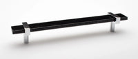 Adjustable 9'' Black Pull with Polished Chrome Base P-1903-9-PC