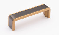 Fusion 4” Pull Gunmetal with Satin Brass P-2000-4-G-SB