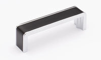 Fusion 4” Pull Matte Black with Polished Chrome P-2000-4-MB-PC
