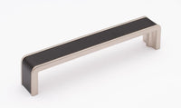 Fusion 6” Pull Matte Black with Satin Nickel P-2000-6-MB-SN