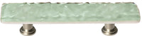 Glacier Spruce Green Pull with Satin Nickel Base P-201-SN