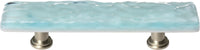 Glacier Light Aqua Pull with Satin Nickel Base P-208-SN
