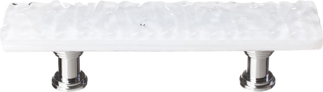 Glacier White Pull with Polished Chrome Base P-212-PC