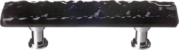 Glacier Black Pull with Polished Chrome Base P-213-PC