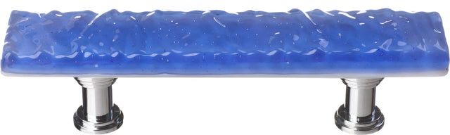Glacier Sky Blue Pull with Polished Chrome Base P-219-PC