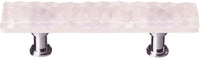 Glacier Rose Pull with Polished Chrome Base P-228-PC