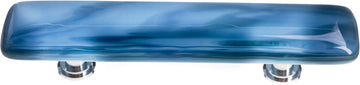 Cirrus Marine Blue Pull with Polished Chrome Base P-303-PC