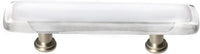 Reflective White Pull with Satin Nickel Base P-701-SN