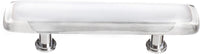 Reflective White Pull with Polished Chrome Base P-701-PC
