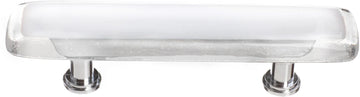 Reflective White Pull with Polished Chrome Base P-701-PC