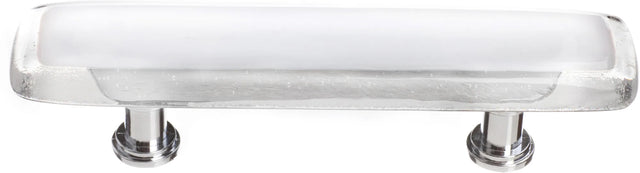 Reflective White Pull with Polished Chrome Base P-701-PC