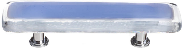 Reflective Sky Blue Pull with Polished Chrome Base P-704-PC