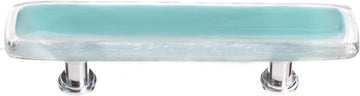 Reflective Aqua Pull with Polished Chrome Base P-708-PC