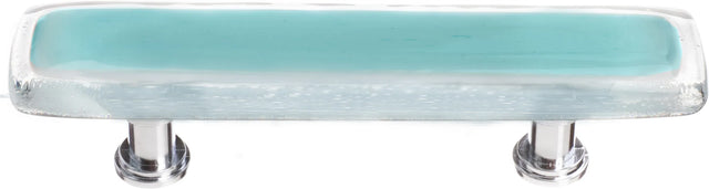Reflective Aqua Pull with Polished Chrome Base P-708-PC