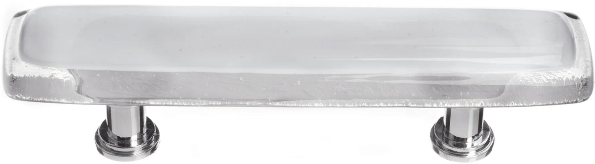 Reflective Blue-grey Pull with Polished Chrome Base P-710-PC