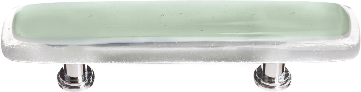 Reflective Spruce Green Pull with Polished Chrome Base P-712-PC