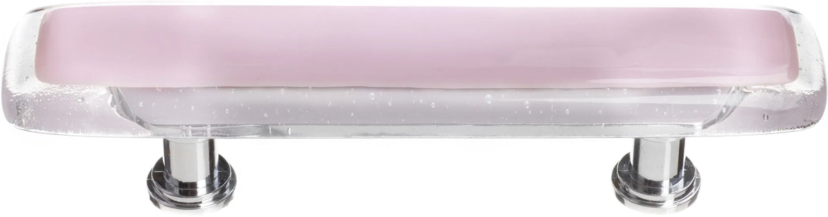 Reflective Pink Pull with Polished Chrome Base P-717-PC