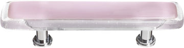 Reflective Pink Pull with Polished Chrome Base P-717-PC