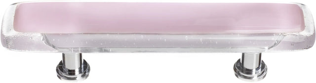 Reflective Pink Pull with Polished Chrome Base P-717-PC