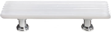 Texture Reed White Pull with Polished Chrome Base P-800-PC
