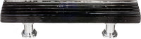 Texture Reed Black Pull with Polished Chrome Base P-802-PC