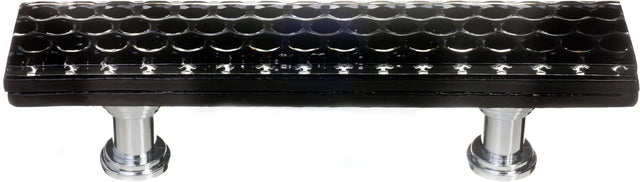 Texture Honeycomb Black Pull with Polished Chrome Base P-902-PC