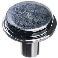 Geometric Geomtric Round Irid Black on Round Knob R-1302