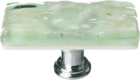 Skinny Glacier Spruce Green Long Knob with Polished Chrome Base SLK-201-PC