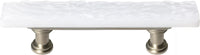 Skinny Glacier White Pull with Satin Nickel Base SP-212-SN
