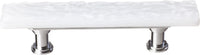 Skinny Glacier White Pull with Polished Chrome Base SP-212-PC