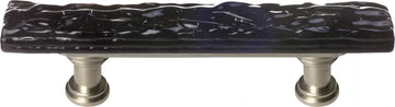 Skinny Glacier Black Pull with Satin Nickel Base SP-213-SN