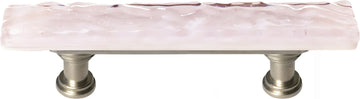 Skinny Glacier Rose Pull with Satin Nickel Base SP-228-SN