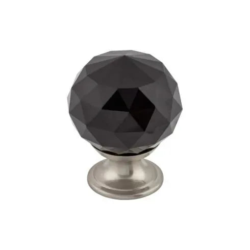 Black Crystal Knob 1 3/8'' Base