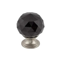Black Crystal Knob 1 3/8'' Base