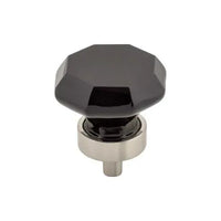 Black Octagon Crystal Knob 1 3/8'' Base