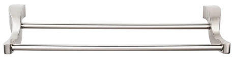 Aqua Bath Towel Bar 24 Inch Double in Brushed Satin Nickel AQ9BSN