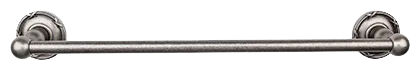 Edwardian Bath 30'' Single Towel Bar - Ribbon Backplate ED10APE Antique Pewter