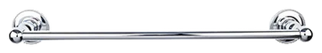 Edwardian Bath 30'' Single Towel Bar - Beaded Backplate ED10PCA Polished Chrome