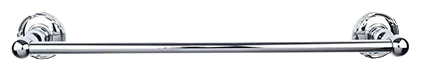 Edwardian Bath 30'' Single Towel Bar - Ribbon Backplate ED10PCE Polished Chrome