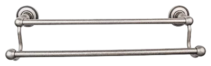 Edwardian Bath 30'' Double Towel Bar - Beaded Backplate ED11APA Antique Pewter