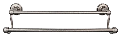 Edwardian Bath 30'' Double Towel Bar - Plain Backplate ED11APD Antique Pewter