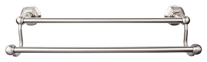 Edwardian Bath 30'' Double Towel Bar - Hex Backplate ED11BSNB Brushed Satin Nickel