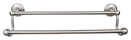 Edwardian Bath 30'' Double Towel Bar - Plain Backplate ED11BSND Brushed Satin Nickel