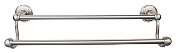 Edwardian Bath 30'' Double Towel Bar - Plain Backplate ED11BSND Brushed Satin Nickel