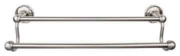 Edwardian Bath 30'' Double Towel Bar - Ribbon Backplate ED11BSNE Brushed Satin Nickel